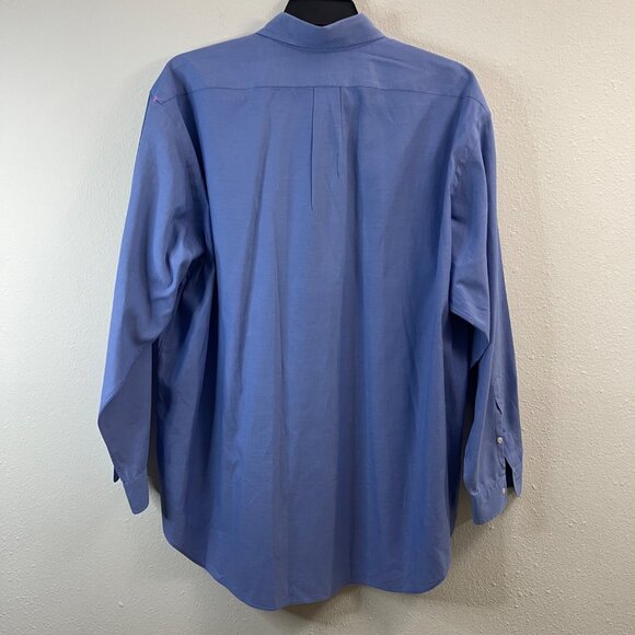 Ralph Lauren Oxford Shirt Mens Blue Long Sleeve 100% Cotton Button Down - Picture 15 of 15